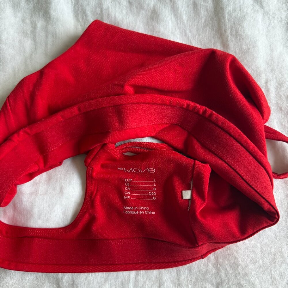 H&M Sports Bra red size large - Picture 4 of 9